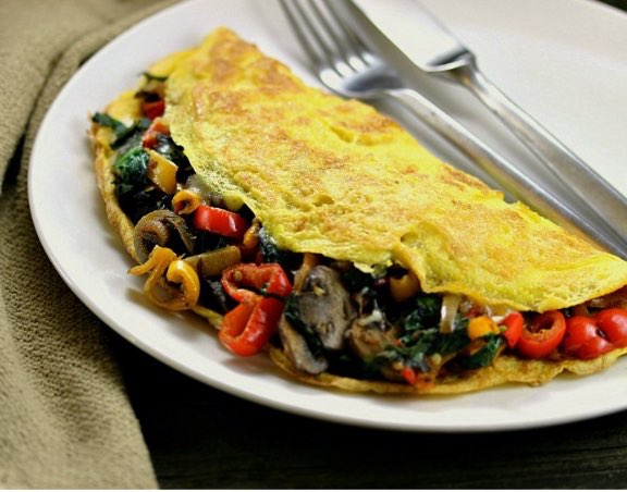 mushroom-pepper-omelet