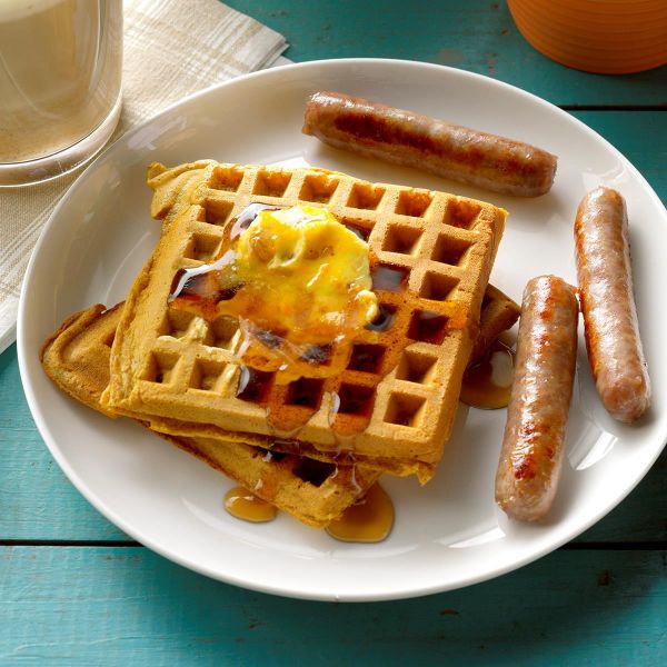 pumpkin-waffles-with-orange-walnut-butter