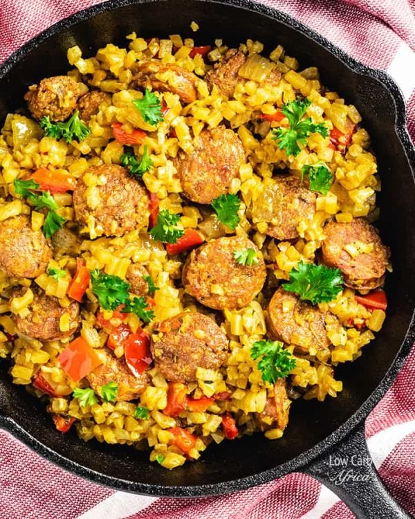 sausage-pepper-and-rice-skillet