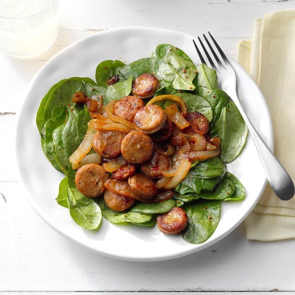 sausage-spinach-salad