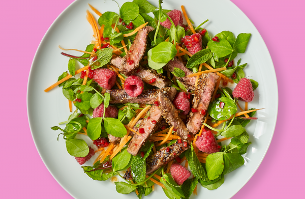 steak-salad-with-raspberry-dressing