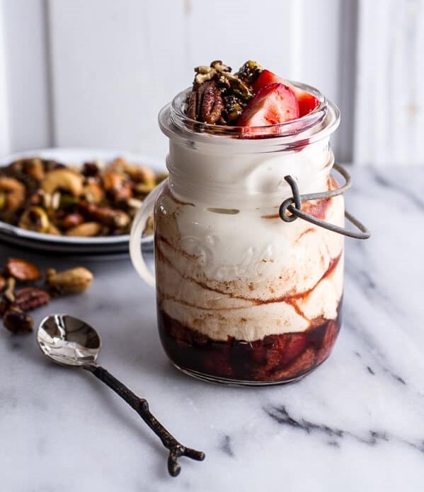 sweet-balsamic-strawberries-with-whipped-ricotta-cream-and-maple-glazed-nuts