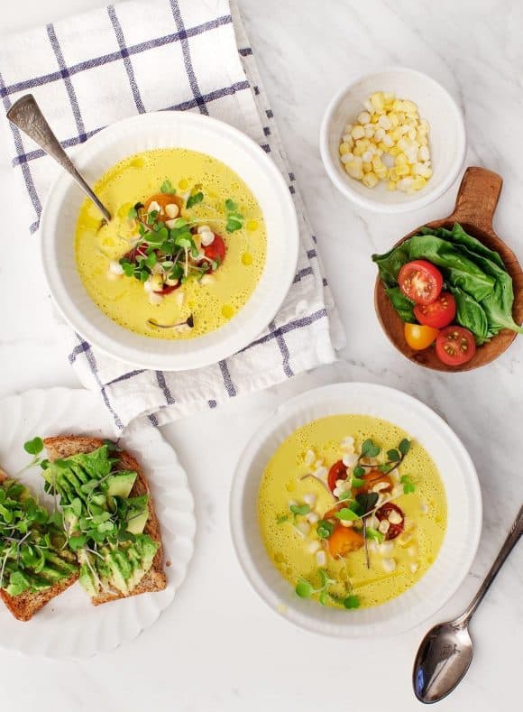 Sweet Corn Gazpacho Soup