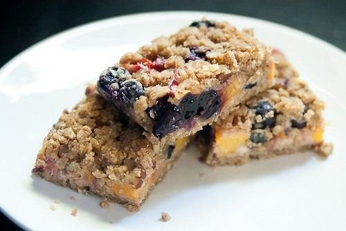 blueberry peach oatmeal bars