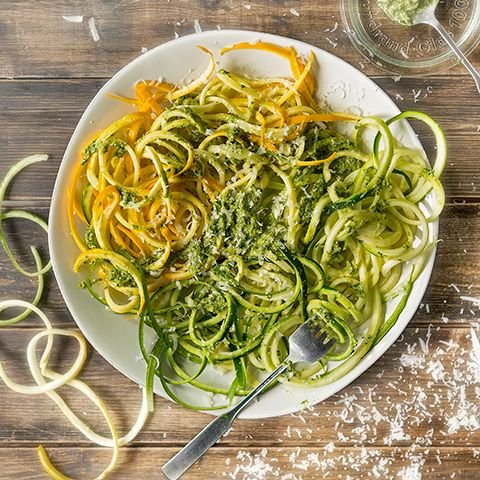 Oregano Balsamic Green Goddess Dressing on Zucchini Noodles