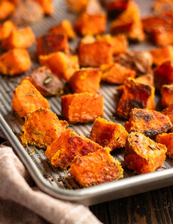 Sweet and Spicy Roasted Yams