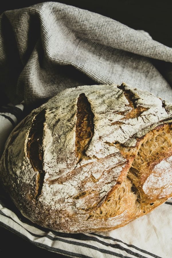 Rustic french boule bread